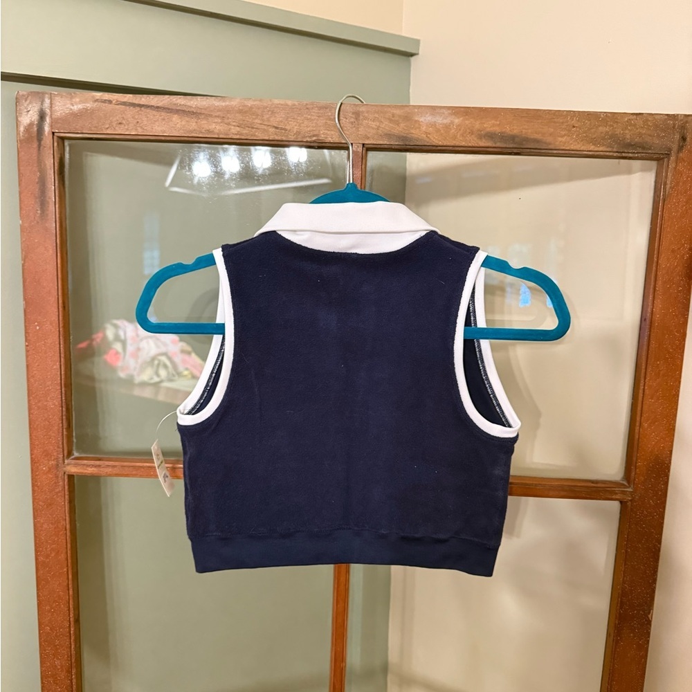 Offline by Aerie Purple Terry Cloth Crop Top with White Trim - Size XL - Picture 3 of 4